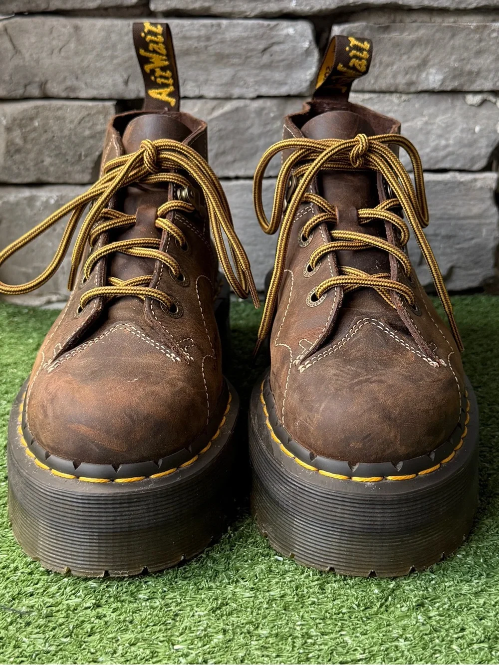 Dr. Martens Church Arc Crazy Horse Platform Unisex Monkey Boots